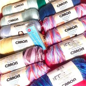 Caron Simply Soft yarn multi colors